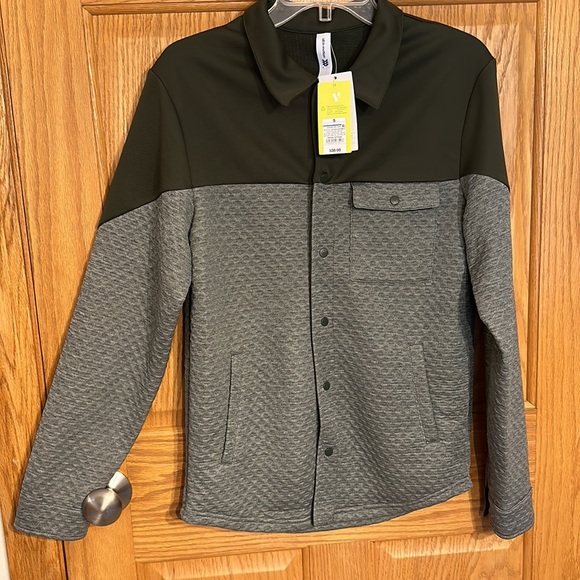 All in Motion - Jacquard Shirt Jacket (Dark green & Gray) Snap closure - Picture 5 of 14
